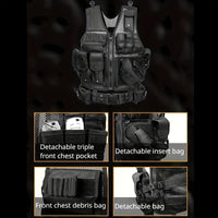 Quick Release Multi-Functional Breathable Vest for Outdoor Adventure, Camping, Hiking, Fishing, Training