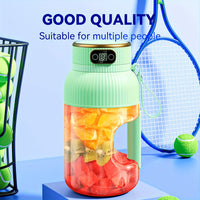 Fruit Juicer, Portable Multifunctional Drink Cup, Upgraded 10-Blade Large Capacity Portable Juicer, Multifunctional Juicer Blender Suitable for Vegetables, Fruits, And Smoothies, Rechargeable Juicer, Suitable for Sports, Travel