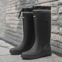 Men's Outdoor Rain Boots Work High Quality Shoes Rain Boots Home Use Long Water Shoes with Rope Mouth High Quality Shoes Daily Work Water Shoes Unisex Water Shoes Men's Soft Sole Outdoor Fishing Casual High Top Rain Boots Farm Work Water Shoes