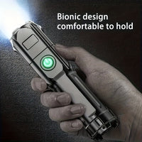 ANYICE 1pc 400Mah/800Mah Super Bright Zoomable Flashlight, Portable, Rechargeable Long Shot IPX4 ABS Strong Light Led Flashlight, Telescopic Zoom Torch for Outdoor Home Lighting