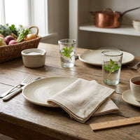White Cloth Napkins - 12 Piece Pack | Cotton Linen Napkins | Dinner Table Napkins | Elegant Wedding Table Napkins Set | Restaurant Napkin Cloth