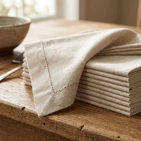 White Cloth Napkins - 12 Piece Pack | Cotton Linen Napkins | Dinner Table Napkins | Elegant Wedding Table Napkins Set | Restaurant Napkin Cloth