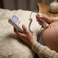 Baby Heartbeat Monitor - Backlit LCD Screen | Pregnancy Heartbeat Monitor | Real-Time Audio Output | Fetal Heart Rate Monitoring at Home