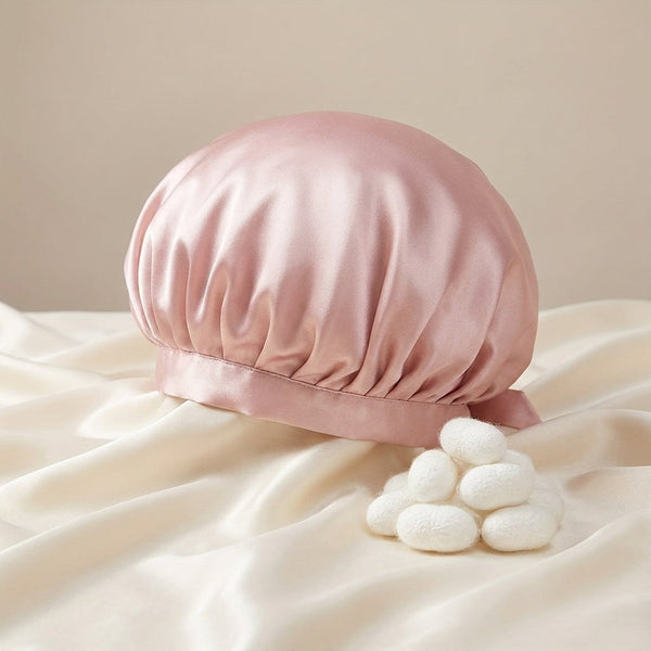 Luminous Silk Bonnet for Sleep with Adjustable Tie