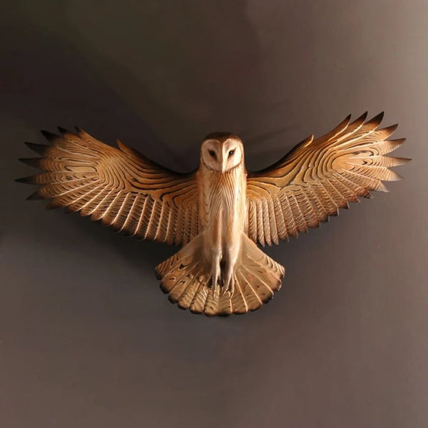 Wood Wall Decoration – Owl “Majestic”