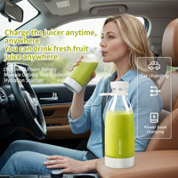 500ml USB Rechargeable Portable Juicer Blender - 2-in-1 Mini Smoothie Maker for Iced Drinks and Milkshakes, the Perfect Travel Companion - An Excellent Gift for Valentine's Day/Thanksgiving/Mother's Day - Patterns Vary