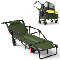 LEVELEVE Heavy Duty Folding Wagon-2-in-1 Collapsible Cart 400lb, 650lb Capacity All-Terrain Wheels W/Brakes And ASide Pockets