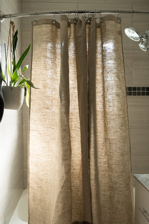Hemp Shower Curtain – Bath, Tub + Stall Sizes – Made in USA