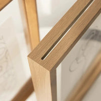 Houten Drijvende Fotolijst met Glas aan Beide Zijden voor Kunst en Posters