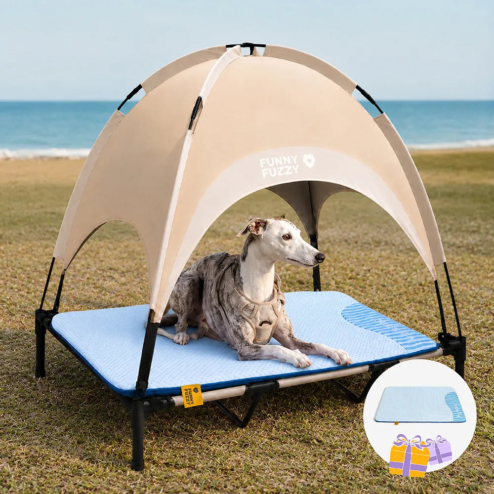 Breathable Cooling Elevated Dog Bed With Cooling Mat