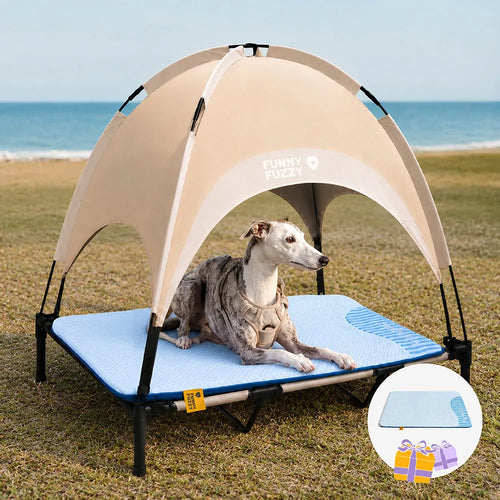 Breathable Cooling Elevated Dog Bed With Cooling Mat
