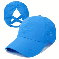 1X Summer Quick-Dry Men'S Ponytail Baseball Cap, Hat, Women'S Sports Cap, Camping Hat