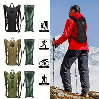 101.44oz Leakproof Hiking Water Backpack & Water Bladder System - Lightweight Hydration Pack with Adjustable Padded Shoulder Straps, Quick-Release Valve for Camping, Cycling, Trekking, Outdoor Sports (Black/Green/Tan) - Compatible with