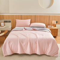 1pc Ultra-Soft Cool Summer Quilt - Lightweight & Breathable Air Conditioning Blanket, Skin-Friendly Cooling Material, Perfect for Hot Sleepers, Solid Color, Easy Care