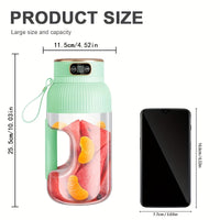 Fruit Juicer, Portable Multifunctional Drink Cup, Upgraded 10-Blade Large Capacity Portable Juicer, Multifunctional Juicer Blender Suitable for Vegetables, Fruits, And Smoothies, Rechargeable Juicer, Suitable for Sports, Travel