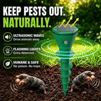 🔥Hot Sale 50% OFF☘️Vodlans™ Solar Powered Waterproof Screw Mole Repellent