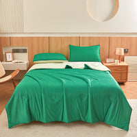 1pc Ultra-Soft Cool Summer Quilt - Lightweight & Breathable Air Conditioning Blanket, Skin-Friendly Cooling Material, Perfect for Hot Sleepers, Solid Color, Easy Care