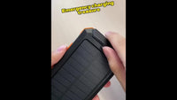 Portable Solar Mobile Phone Charger, Camping External Battery Charger For Mobile Phones, 2 USB/ LED Flashlights With Compass For Outdoor Activities, 20000mAh/40000mAh Portable Solar Power Bank