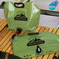 2.11gal Portable Water Container with Faucet - Foldable, Lightweight & Durable PET Material, Ideal for Camping, Hiking, Travel & Outdoor Activities, Camping Water Jug