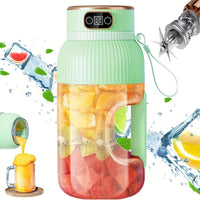 Fruit Juicer, Portable Multifunctional Drink Cup, Upgraded 10-Blade Large Capacity Portable Juicer, Multifunctional Juicer Blender Suitable for Vegetables, Fruits, And Smoothies, Rechargeable Juicer, Suitable for Sports, Travel