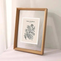 Houten Drijvende Fotolijst met Glas aan Beide Zijden voor Kunst en Posters