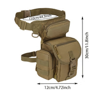 Men's Tactical Waist Bag Leg Hanging B Type Cross Leg Belt Outdoor Riding Hiking Thigh Bag