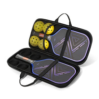 EVA Hard Shell Drop-Proof Pickleball Racket and Ball Storage Bag, 4-Ball Capacity + Racket Compartment, Complete Set, 1pc Molded Design, Ready to Carry