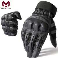 Men'S Hard Shell Protective Gloves, Touch Screen Tactical Gloves, Suitable for Outdoor Sports, Climbing, Hiking, Men And Women, Summer Winter