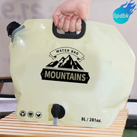 2.11gal Portable Water Container with Faucet - Foldable, Lightweight & Durable PET Material, Ideal for Camping, Hiking, Travel & Outdoor Activities, Camping Water Jug