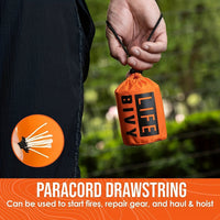 1/2pcs Emergency Sleeping Bag, Survival Bivy Sack, Emergency Blanket, Survival Gear for Outdoor Hiking Camping