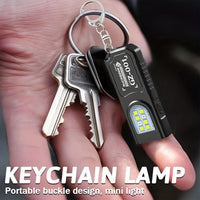 1pc Compact USB Rechargeable Hands-Free Flashlight, Small Keychain Light, Clip-On Headlamp, 5 Lighting Modes Versatile Emergency Lantern, Hanging Light for Tents, Ideal for Travel, Camping, And Fishing