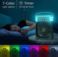 Portable Mini Air Cooler Fan | 3 Speed USB Personal Cooler| Timer & Spray Modes