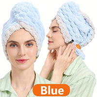 1pc Women'S Extra Large Quick-Dry Hair Towel - Super Absorbent Microfiber Turban with Wide Brim, 50x70cm (19.69x27.56in) for Curly, Wavy, Straight Hair - Thick & Soft for Home, Travel, Christmas Gift, Hair Towel For Women, Hair Towel For Men