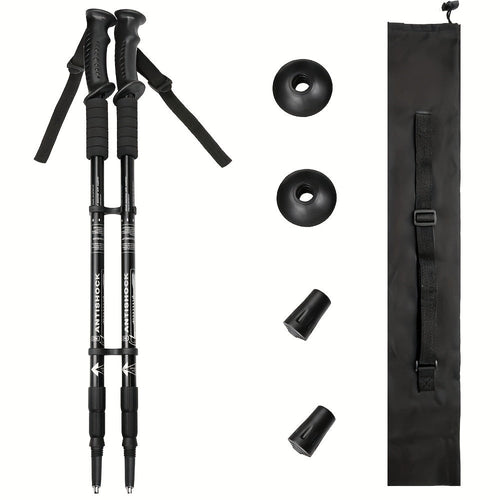 2pcs Adjustable Aluminum Alloy Trekking Poles 23.62 Inches - 59.6 Inches Adjustable at Will, Suitable for Hiking, Rock Climbing And Outdoor Adventure - Perfect Labor Day Equipment for Hiking Enthusiasts