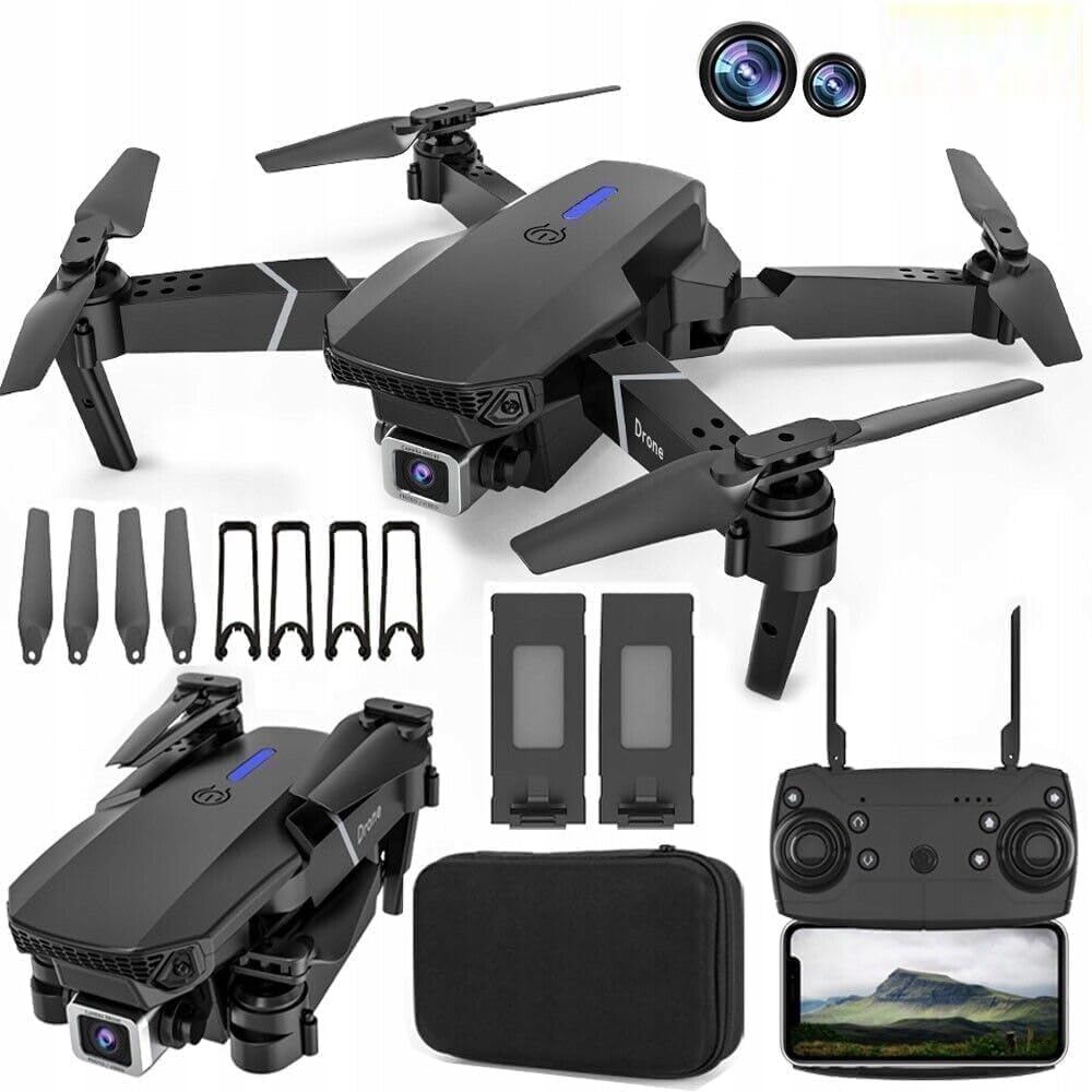 E88 Pro Max 4K Foldable Drone | FPV Live Video | Altitude Hold | One-Key Takeoff & Landing | RC Drone for Kids & Adults