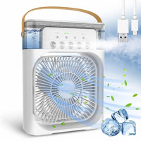 Portable Mini Air Cooler Fan | 3 Speed USB Personal Cooler| Timer & Spray Modes