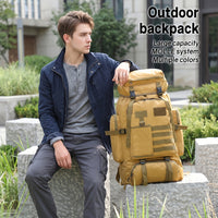 21.13gal Large Tactical Backpack For Men, Heavy Duty Hiking Camping Rucksack With MOLLE System, Durable Outdoor Travel Daypack For Hunting & Trekking