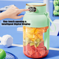 Fruit Juicer, Portable Multifunctional Drink Cup, Upgraded 10-Blade Large Capacity Portable Juicer, Multifunctional Juicer Blender Suitable for Vegetables, Fruits, And Smoothies, Rechargeable Juicer, Suitable for Sports, Travel