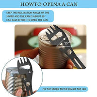New 10-In-1 Multifunctional Outdoor Camping Survival Spork Kitchen Multifunctional Wrench Bottle Opener Spoon
