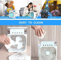 Portable Mini Air Cooler Fan | 3 Speed USB Personal Cooler| Timer & Spray Modes