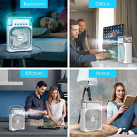 Portable Mini Air Cooler Fan | 3 Speed USB Personal Cooler| Timer & Spray Modes