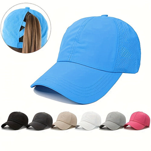 1X Summer Quick-Dry Men'S Ponytail Baseball Cap, Hat, Women'S Sports Cap, Camping Hat