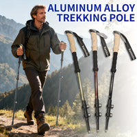 1 Nordic Telescopic Trekking Pole, Aviation-Grade Aluminum Alloy Hiking Stick, Black, Brown, Green, Optional, Suitable for Skiing, Mountaineering, Backpackers, Unisex