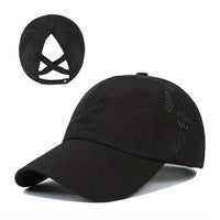 1X Summer Quick-Dry Men'S Ponytail Baseball Cap, Hat, Women'S Sports Cap, Camping Hat