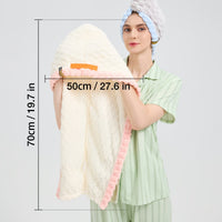 1pc Women'S Extra Large Quick-Dry Hair Towel - Super Absorbent Microfiber Turban with Wide Brim, 50x70cm (19.69x27.56in) for Curly, Wavy, Straight Hair - Thick & Soft for Home, Travel, Christmas Gift, Hair Towel For Women, Hair Towel For Men
