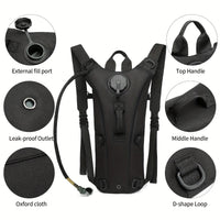 Hydration Backpack with 101.44oz Water Bladder - Tactical Water Bag Lightweight WithAdjustable Straps, Large Capacity for Hiking, Biking, Running & Climbing, Black, HikingBackpack