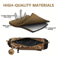 AYAMAYA Tactical Hand Warmer Pouch - Camo Hunting Hand Warmer with Adjustable Waist/Shoulder Strap, 600D Oxford & PVC Coating, Portable -Free Warmth for Outdoor Survival, Hiking, Camping, Hunting (Fits Waist Up to 51.96")