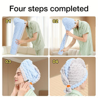 1pc Women'S Extra Large Quick-Dry Hair Towel - Super Absorbent Microfiber Turban with Wide Brim, 50x70cm (19.69x27.56in) for Curly, Wavy, Straight Hair - Thick & Soft for Home, Travel, Christmas Gift, Hair Towel For Women, Hair Towel For Men