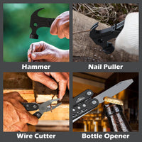 14-In-1 Hammer Multitool Pliers Bottle Opener Screwdrivers, Camping Survival Gear, Cool Gadgets for Hiking Outdoor, Anniversary Birthday Gifts Christmas Stocking Stuffers for Men Boys