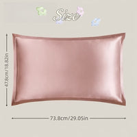 2-Pack Luxurious 30% Mulberry Blended Satin Pillowcases, 25 Momme Satin Weave, Hypoallergenic Solid Color Envelope Closure, 120-140gsm